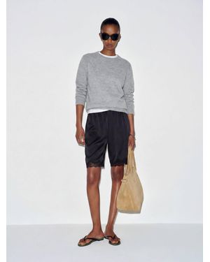 Reformation Clara Silk Bermuda Short - White
