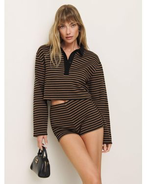Reformation Anna Rugby Shirt - Brown