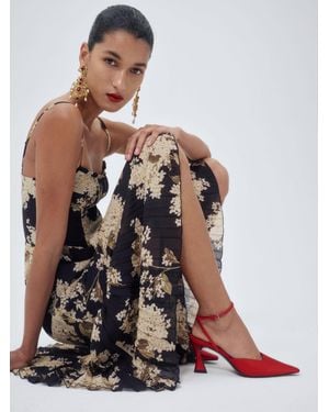 Reformation Natasha Pump Textile 5 - Blue