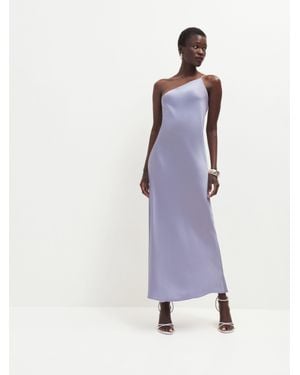 Reformation Olesia Satin Dress - Purple