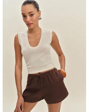 Reformation Zoey Linen Short - Brown