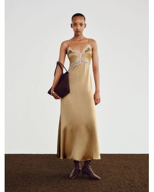 Reformation Ericka Silk Dress - Natural