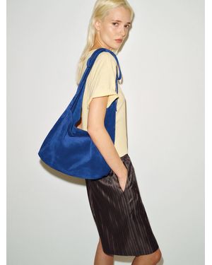 Reformation Medium Vittoria Tote Bag Leather - Blue