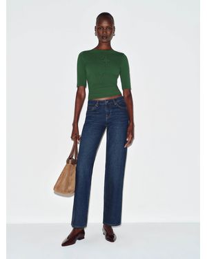 Reformation Santino Knit Top Evergreen