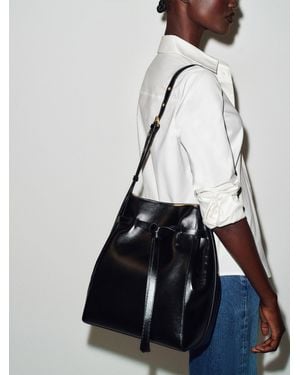 Reformation Beatrice Bucket Tote Leather - White