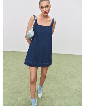 Reformation Myla Denim Mini Dress - Blue
