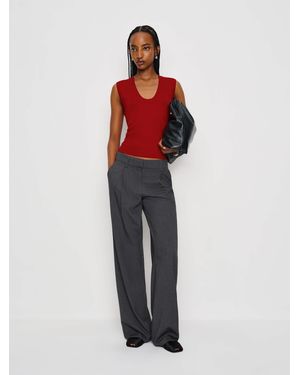 Reformation Marta Regenerative Merino Jumper Tank Top - Red