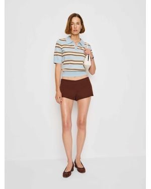 Reformation Campbell Cotton Polo Sweater - White