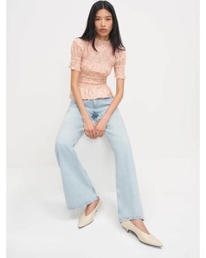 Reformation Calista Kitten Heel Pump 6 - White