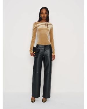 Reformation Elio Knit Top Velvet - Metallic
