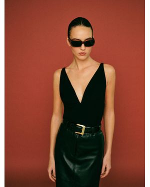 Reformation Vanessa Knit Top - Black