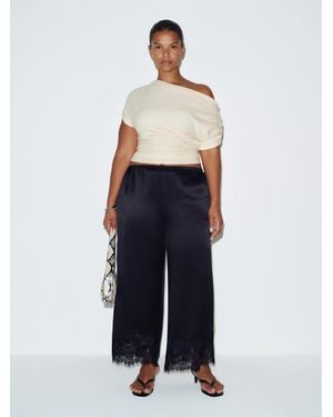 Reformation Carolina Silk Pant Es - Blue