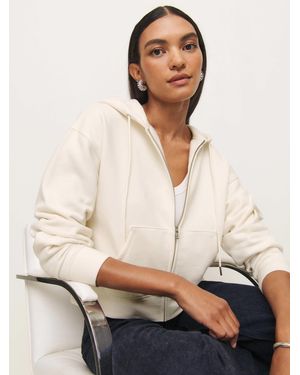 Reformation Austin Zip Up Hoodie - Natural
