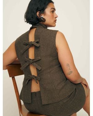 Reformation Sutton Top Es Herringbone 14 - Green