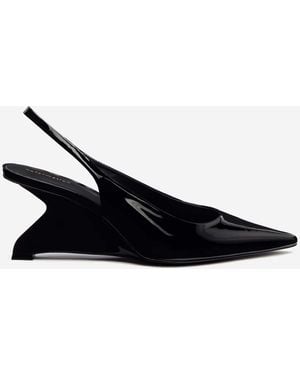 Reformation Westlyn Closed Toe Wedge Patent 5 - Black