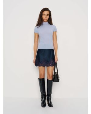 Reformation Carolina Silk Mini Skirt - White