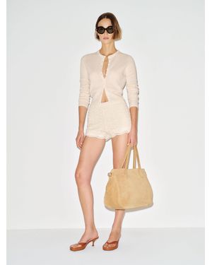 Reformation Donya Cotton Crochet Shorts - Natural