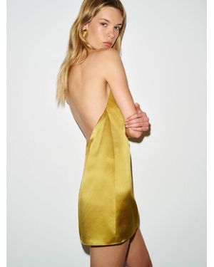 Reformation Avielle Silk Dress - Yellow