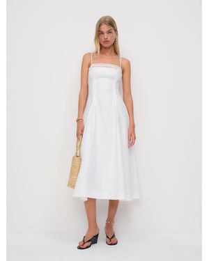 Reformation Pomona Linen Dress 0 - White