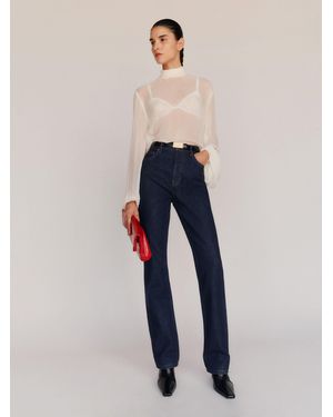 Reformation Blair High Rise Baby Bootcut Jeans - Blue