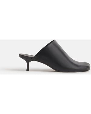 Reformation Phadra Heeled Mule Leather 5 - Blue