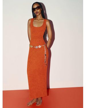 Reformation Ericka Knit Dress Burnt - Orange