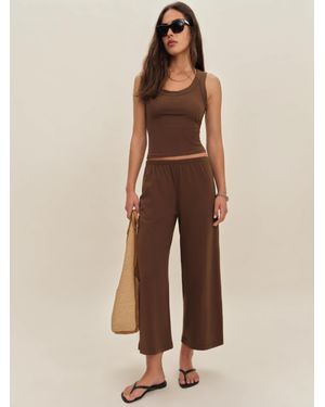 Reformation Ruby Cropped Knit Pant - Natural