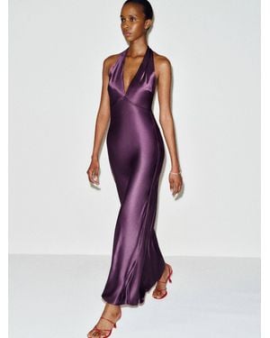 Reformation Daniela Silk Dress 0 - Purple