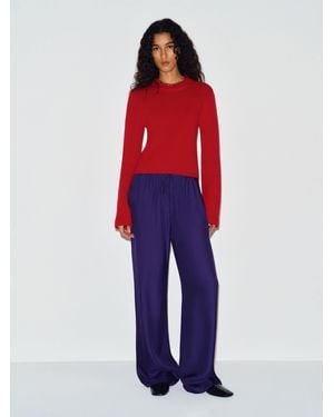 Reformation Ashley Regenerative Wool Crew Sweater - Red