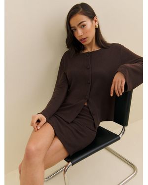Reformation Hunter Knit Cardigan Set - Brown