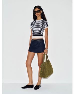 Reformation Deena Denim Skort - Blue