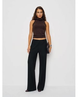 Reformation Gale Mid Rise Bias Pant - Blue