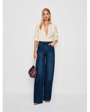 Reformation Bex Super Stretch High Rise Wide Leg Jeans - Blue