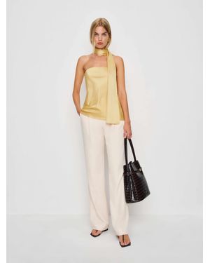Reformation Sienna Satin Top - White