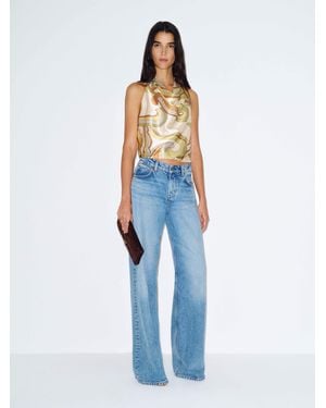 Reformation Jony Silk Top - Blue