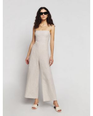Reformation Overland Linen Jumpsuit - Natural