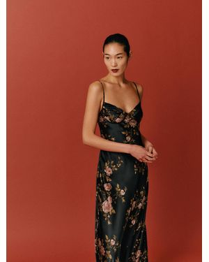 Reformation Neva Silk Dress - Orange