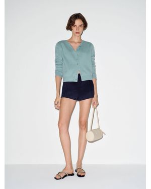 Reformation Clara Cashmere Crew Cardigan - Gray