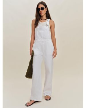 Reformation Arlo Denim Overalls - Natural