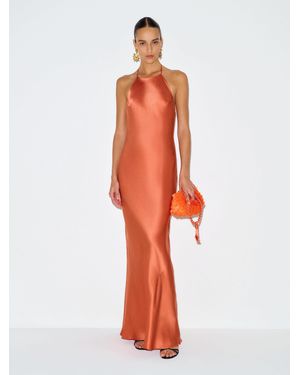 Reformation Jeany Silk Dress - Orange
