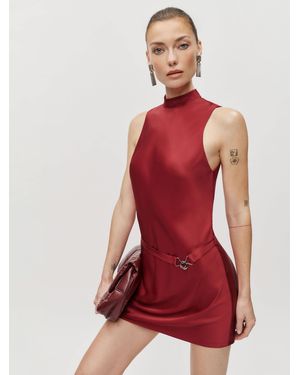 Reformation Rubia Satin Dress 8 - Red