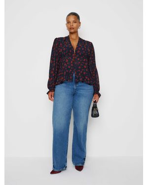Reformation Maple Cream Blouse Es 14 - Blue