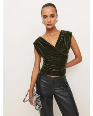 Reformation Amelia Knit Top - Green
