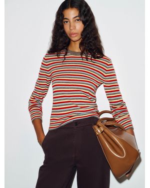 Reformation Lian Cashmere Crew Sweater - Red