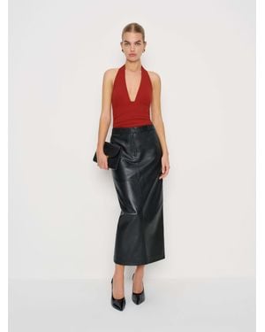 Reformation Kya Knit Bodysuit - Red