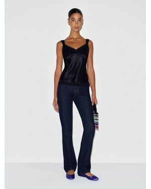 Reformation Salome Silk Top 0 - Blue