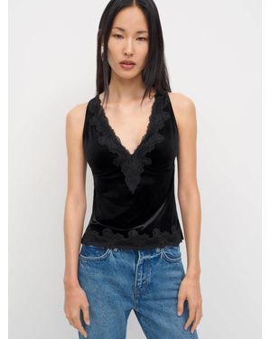 Reformation Ashlynn Knit Top Velvet - Blue