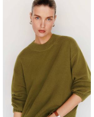 Reformation Cove Cashmere Oversized Crew Jumper - Green
