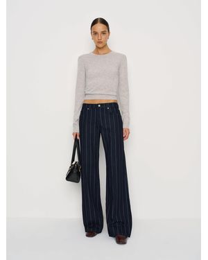 Reformation Cary Low Rise Slouchy Wide Leg Jeans Denim - Blue