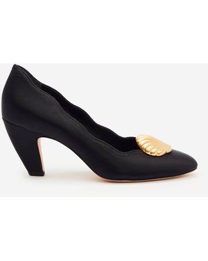Reformation Henrietta Pump Satin 7 - Blue